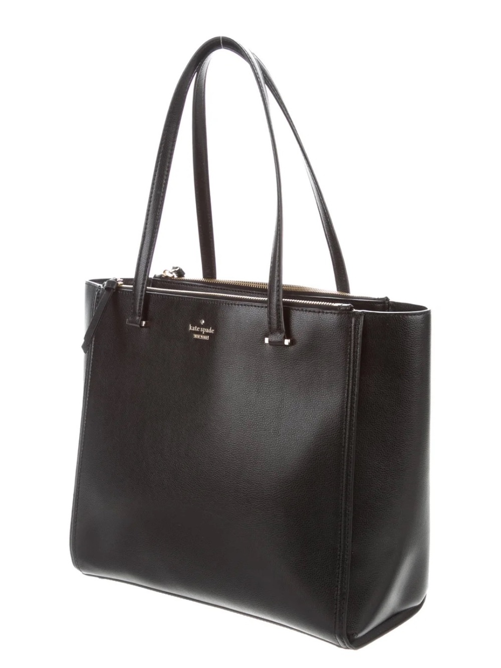 Kate Spade Patterson Drive Kona Should bag tote Black Caviar Leather Goldtone